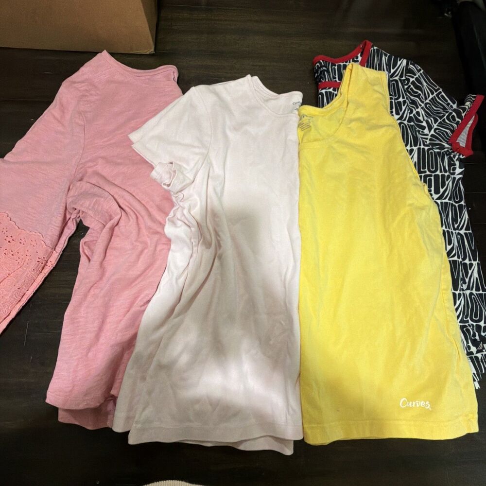 Lot Of 4 Tops Women's Size XL  Coft & Barrows, Curves, & Nautica Jeans